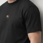Italy United, T-Shirt Μπλούζα με Σχέδιο σε Μαύρο Χρώμα