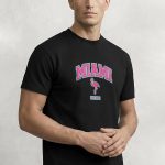 Miami Pink, Μπλούζα T-Shirt σε Μαύρο Χρώμα