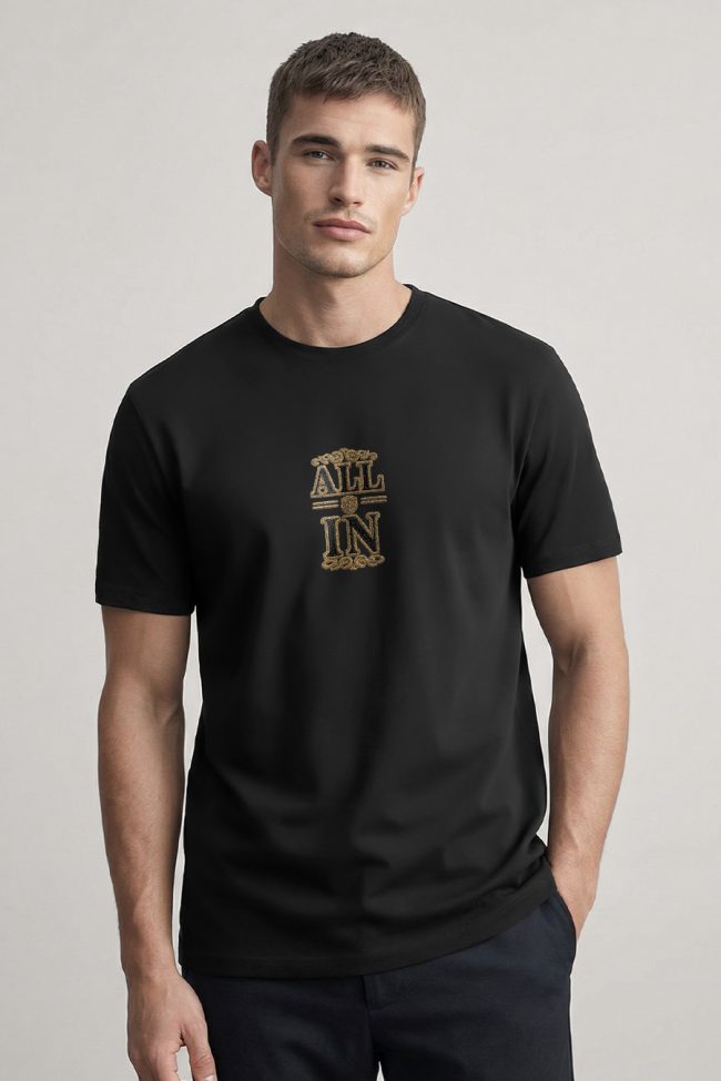 All In Golden, Graphic T-Shirt σε Μαύρο Χρώμα