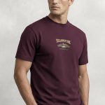 Yellowstone Park, T-Shirt Μπλούζα με Σχέδιο σε Μπορντώ Χρώμα