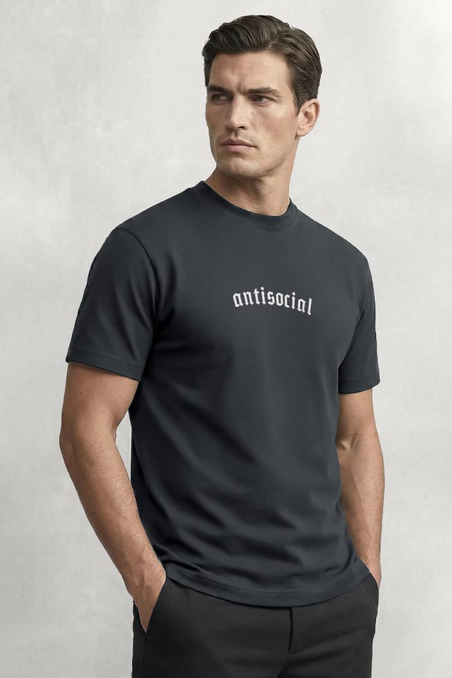 Antisocial Vibe, Heavy Cotton T-Shirt σε Iron Grey Χρώμα