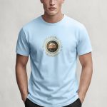 Maison Beverly Hills, Casual Μπλούζα T-Shirt σε Γαλάζιο Χρώμα