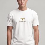 United Kind Bee, Heavy Cotton T-Shirt σε Λευκό Χρώμα