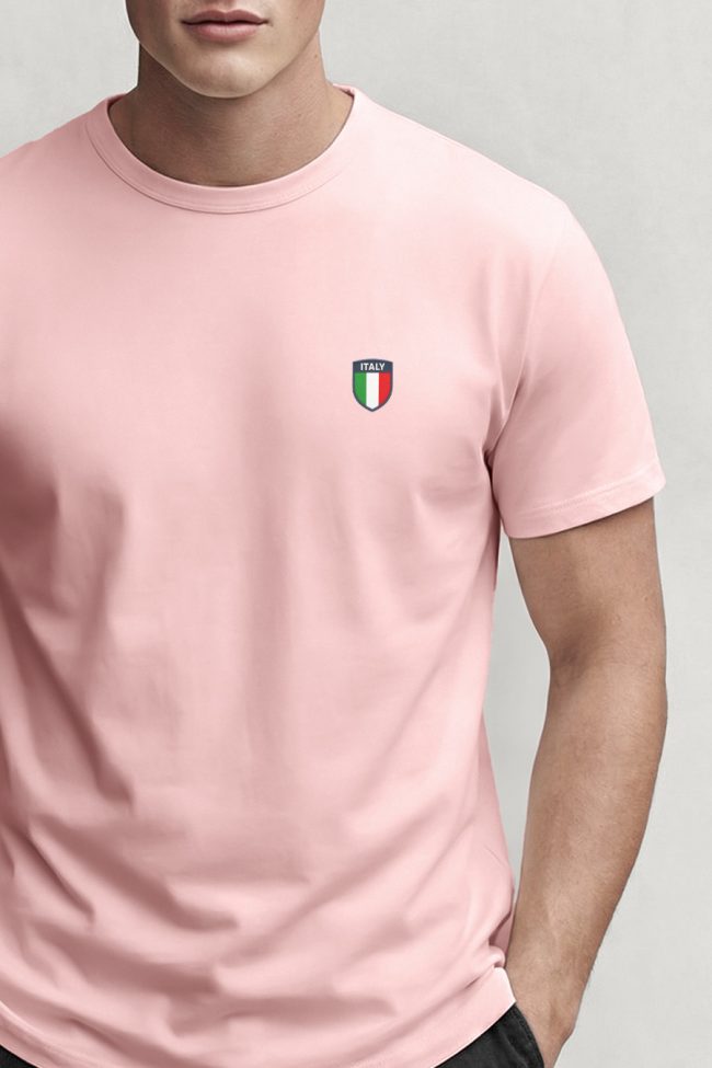 Italy Crest, Μπλούζα T-Shirt σε Ροζ Χρώμα
