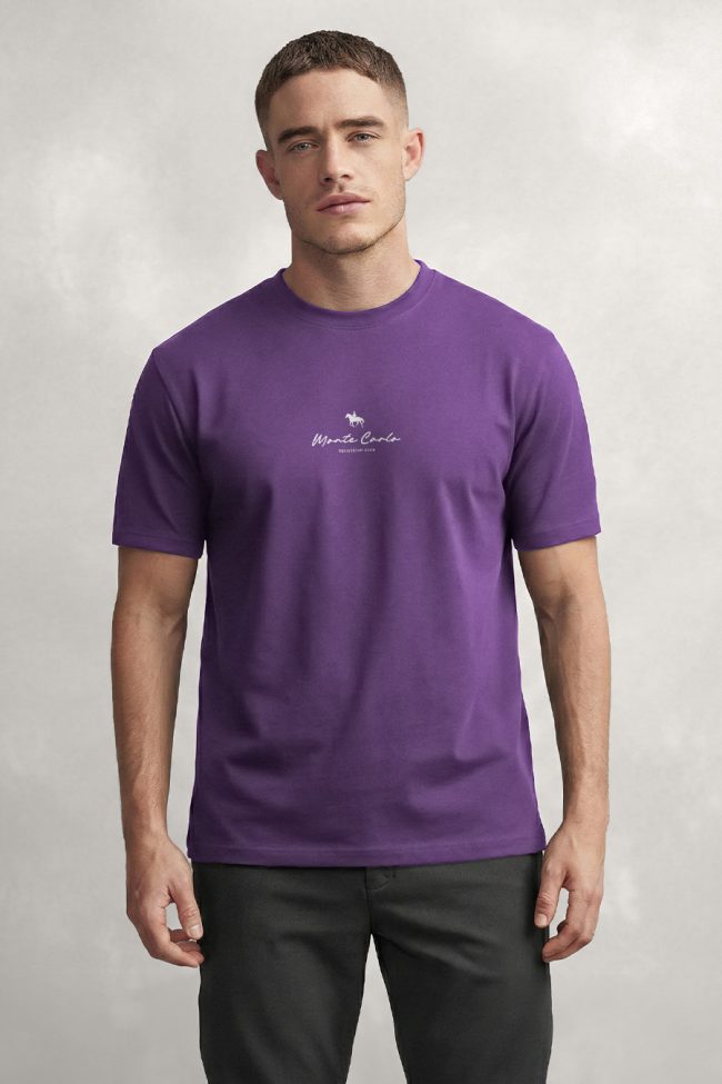 Monte Carlo Equestrian Club, Μπλούζα T-Shirt σε Μωβ Χρώμα