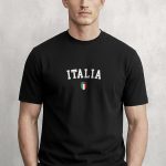 Italia Prime, Μπλούζα T-Shirt σε Μαύρο Χρώμα