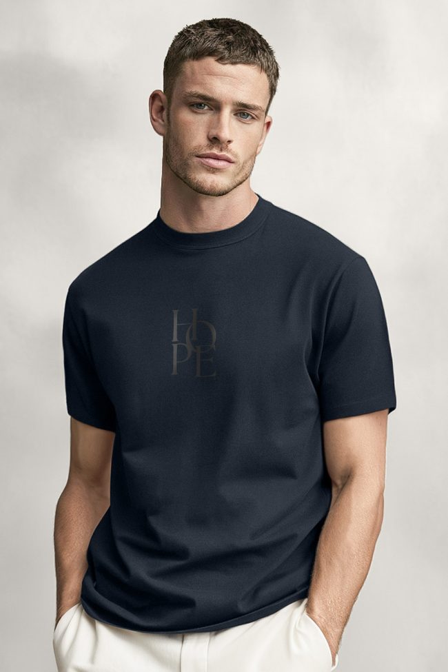 Hope Black, Ανδρική Μπλούζα T-Shirt σε Μπλε Χρώμα