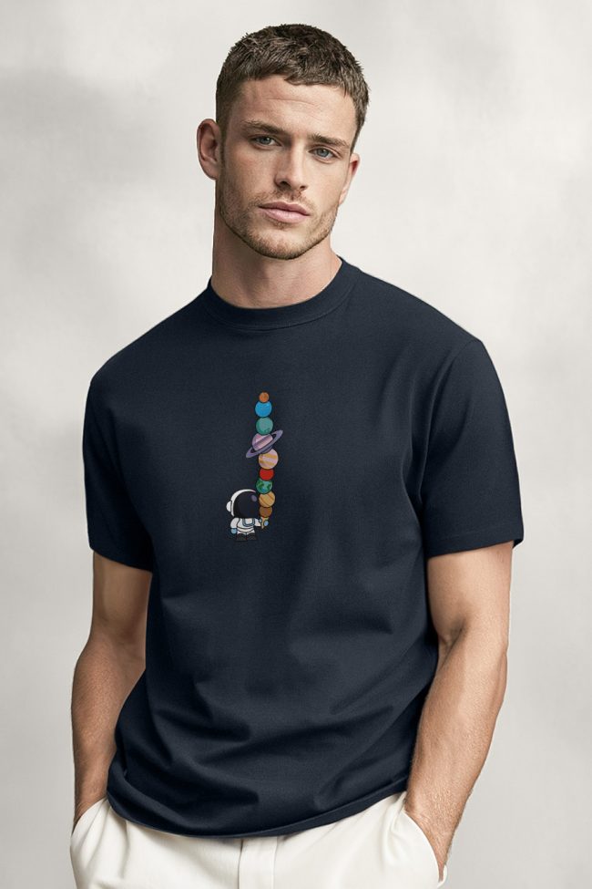Space Treat, Casual Μπλούζα T-Shirt σε Μπλε Χρώμα