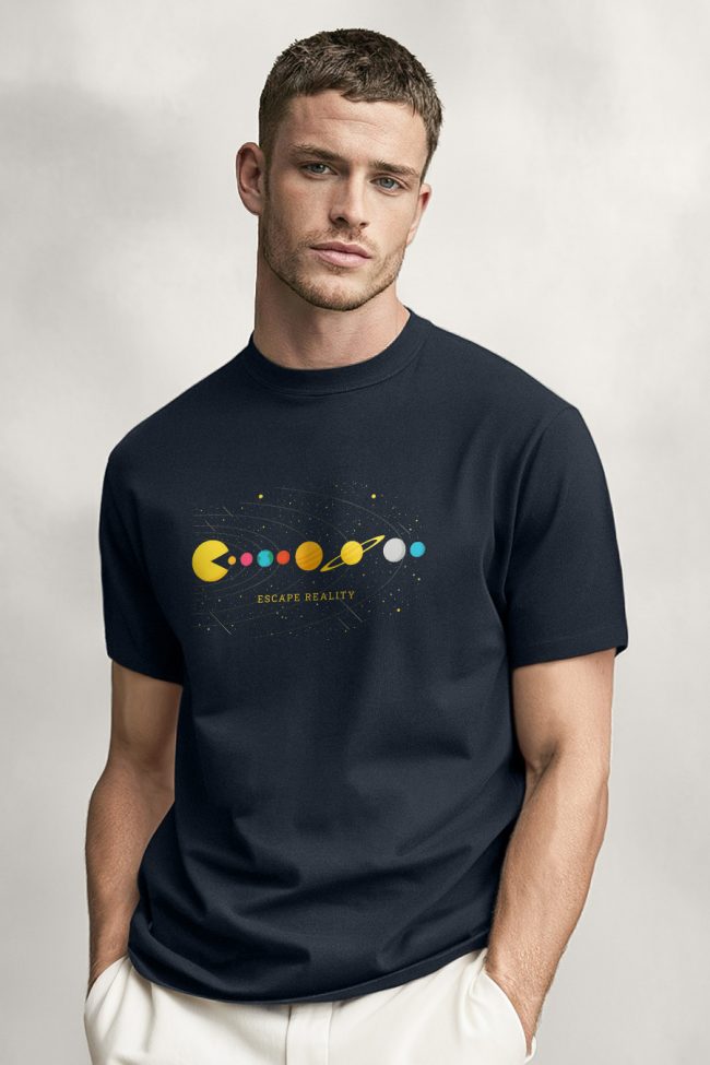Cosmic Arcade, Casual Μπλούζα T-Shirt σε Μπλε Χρώμα