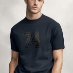 Black 74, Casual Μπλούζα T-Shirt σε Μπλε Χρώμα