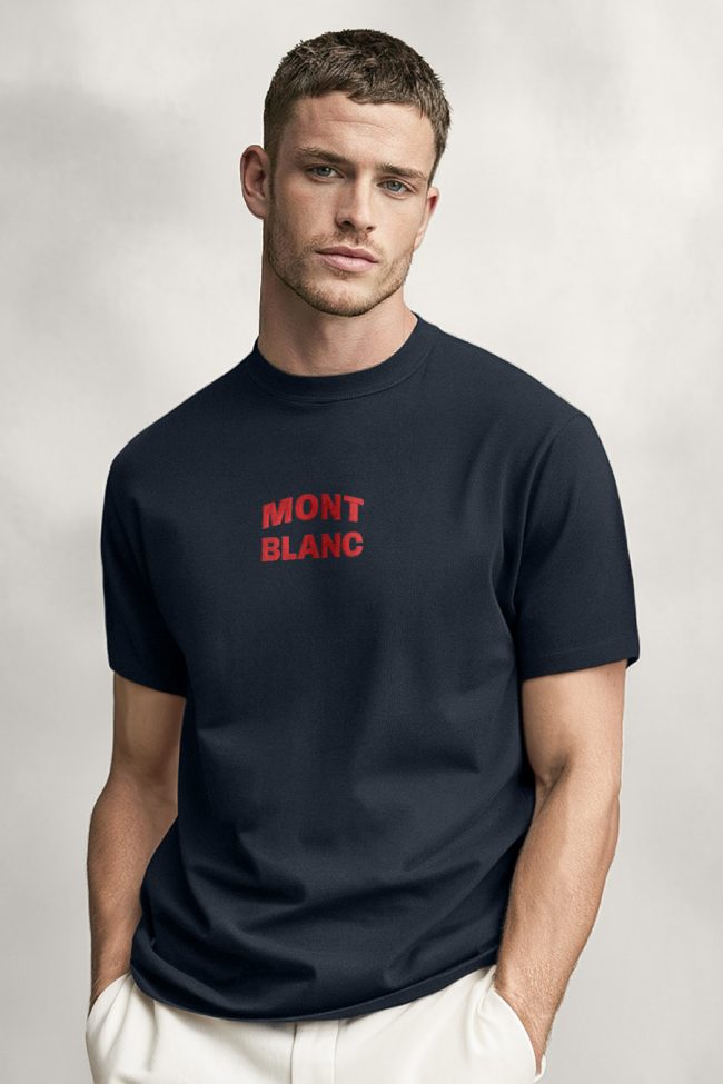 Mont Blanc Red, Graphic T-Shirt σε Μπλε Χρώμα