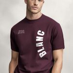 Blanc, Casual Μπλούζα T-Shirt σε Μπορντώ Χρώμα