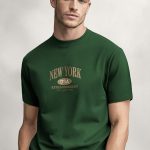 New York Extraordinary, T-Shirt Μπλούζα με Σχέδιο σε Πράσινο Χρώμα