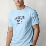 Brooklyn District, T-Shirt Μπλούζα με Σχέδιο σε Γαλάζιο Χρώμα