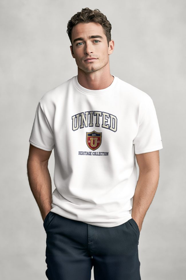 United Heritage Collection, Heavy Cotton T-Shirt σε Λευκό Χρώμα