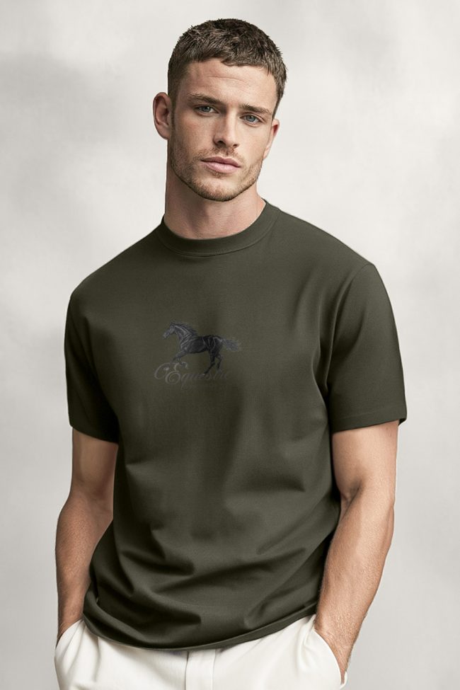 Midnight Stallion, Μπλούζα T-Shirt σε Χακί Χρώμα