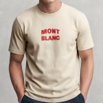 Mont Blanc Red, Graphic T-Shirt σε Εκρού Χρώμα