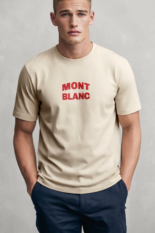 Mont Blanc Red, Graphic T-Shirt σε Εκρού Χρώμα