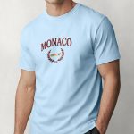 Monaco Royal, T-Shirt Μπλούζα με Σχέδιο σε Γαλάζιο Χρώμα