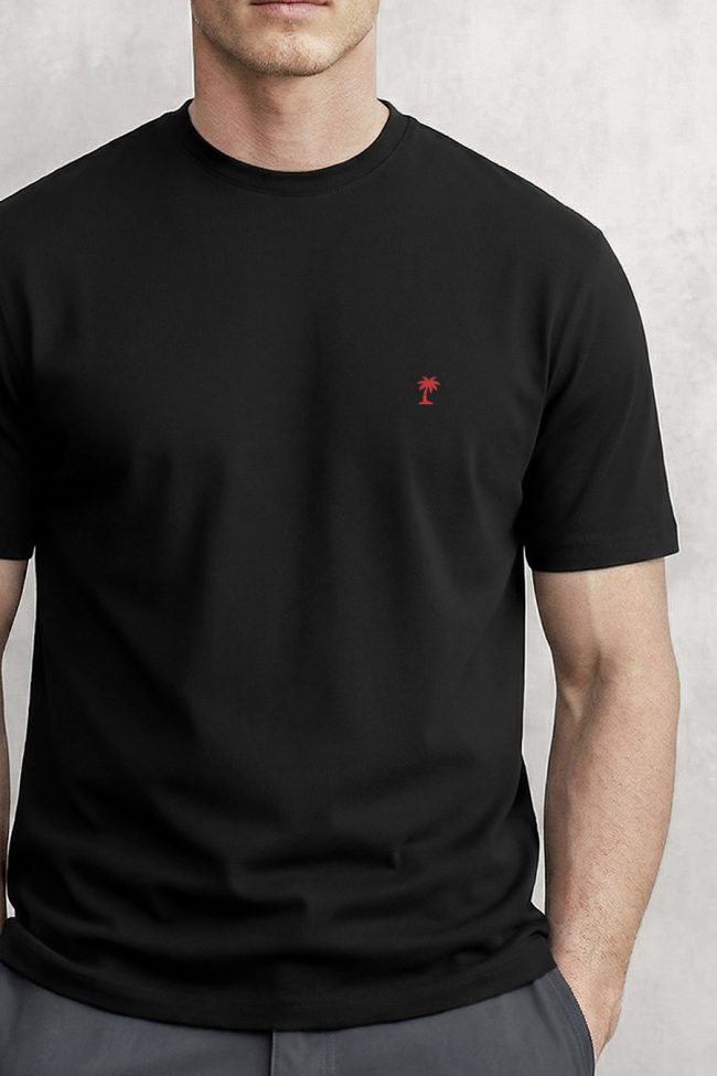 Red Palm, Ανδρική Μπλούζα T-Shirt σε Μαύρο Χρώμα