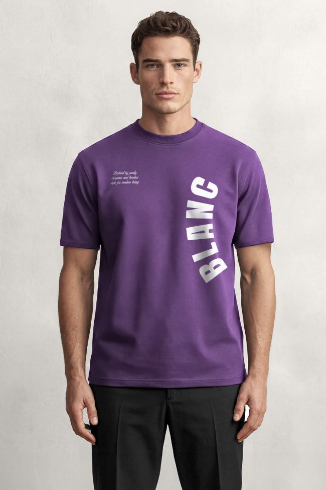 Blanc, Casual Μπλούζα T-Shirt σε Μωβ Χρώμα