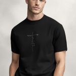 Faith, T-Shirt Μπλούζα με Σχέδιο σε Μαύρο Χρώμα