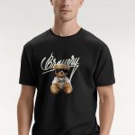 Bravery Teddy, Μπλούζα T-Shirt σε Μαύρο Χρώμα