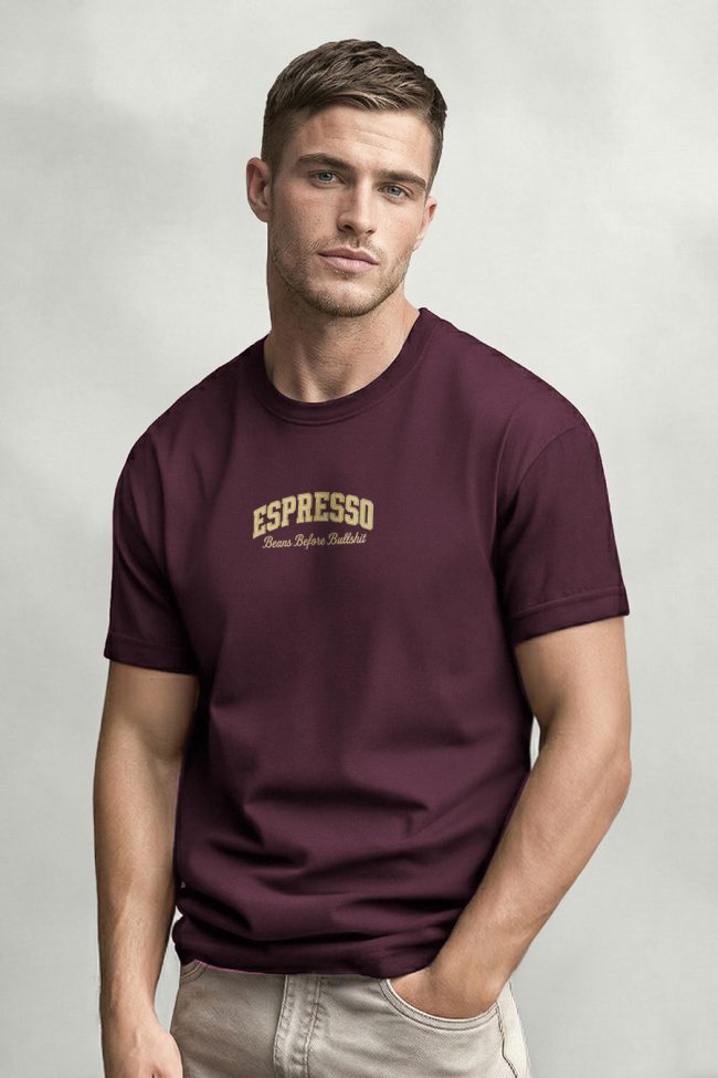 Espresso First, Graphic T-Shirt σε Μπορντώ Χρώμα