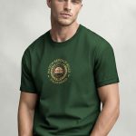Maison Beverly Hills, Casual Μπλούζα T-Shirt σε Πράσινο Χρώμα