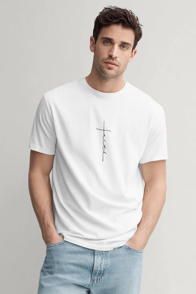 Faith, Μπλούζα T-Shirt σε Λευκό Χρώμα