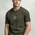Hope White, Ανδρική Μπλούζα T-Shirt σε Χακί Χρώμα