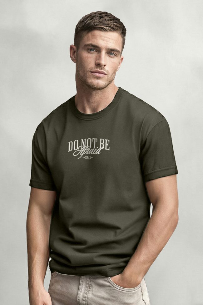 Do Not Be Afraid, Μπλούζα T-Shirt σε Χακί Χρώμα