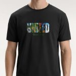 United Nature, T-Shirt Μπλούζα με Σχέδιο σε Μαύρο Χρώμα