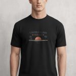 UK Sunrise, Heavy Cotton T-Shirt σε Μαύρο Χρώμα
