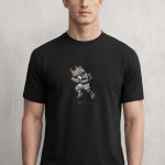 Rhino Player, Casual Μπλούζα T-Shirt σε Μαύρο Χρώμα