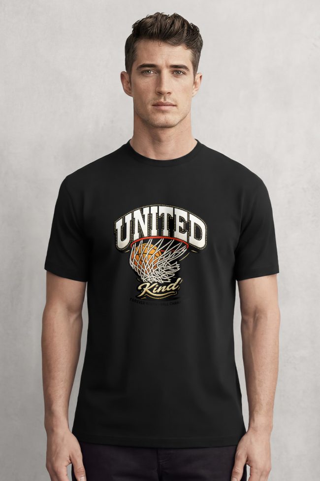 United Basketball, Μπλούζα T-Shirt σε Μαύρο Χρώμα