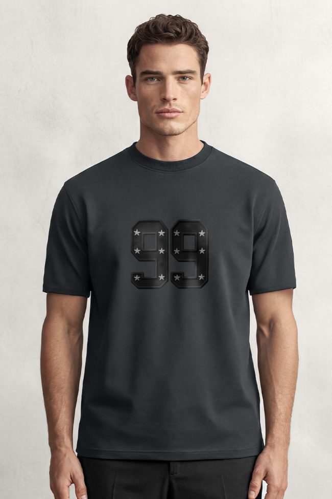 Stars 99 , Casual Μπλούζα T-Shirt σε Iron Grey Χρώμα