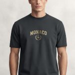 Monaco Equestrian, T-Shirt Μπλούζα με Σχέδιο σε Iron Grey Χρώμα