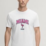 Miami Pink, Μπλούζα T-Shirt σε Λευκό Χρώμα