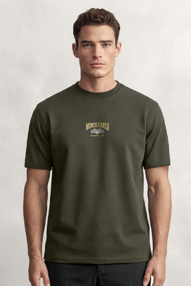 Monte Carlo Athletic Club Centered, Μπλούζα T-Shirt σε Χακί Χρώμα
