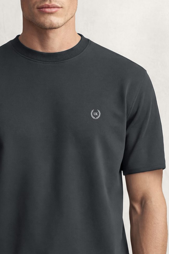 UK Royal White, Ανδρική Μπλούζα T-Shirt σε Iron Grey Χρώμα