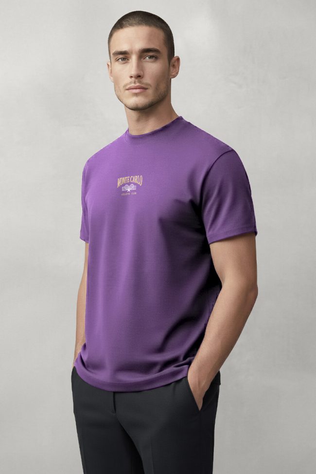 Monte Carlo Athletic Club Centered, Μπλούζα T-Shirt σε Μωβ Χρώμα
