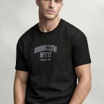 Brooklyn District, T-Shirt Μπλούζα με Σχέδιο σε Μαύρο Χρώμα