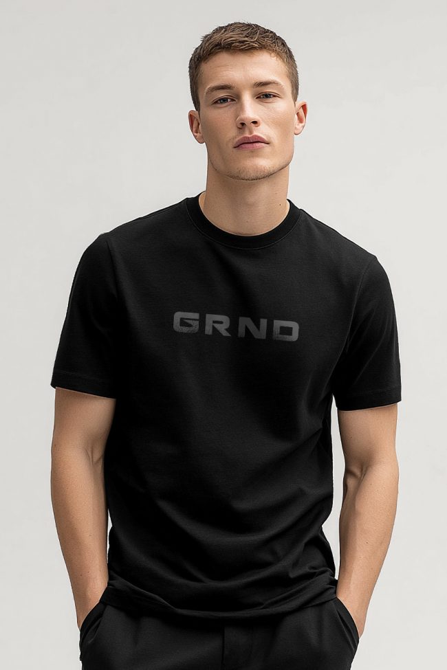 GRND, Ανδρική Μπλούζα T-Shirt σε Μαύρο Χρώμα