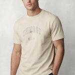 Chicago State, T-Shirt Μπλούζα με Σχέδιο σε Εκρού Χρώμα