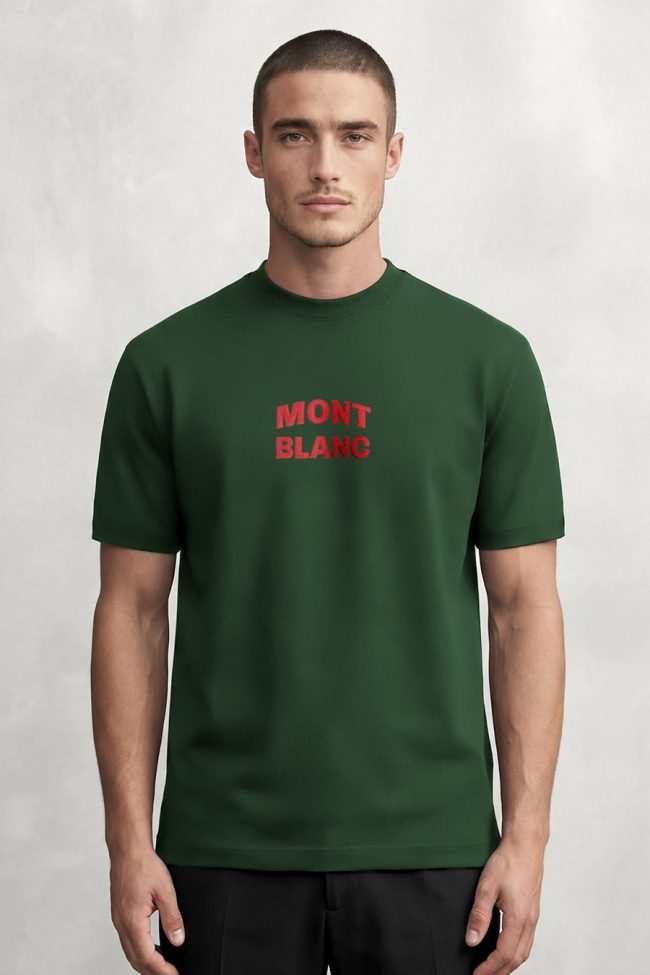 Mont Blanc Red, Graphic T-Shirt σε Πράσινο Χρώμα