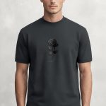 Black Rose, Heavy Cotton T-Shirt σε Iron Grey Χρώμα