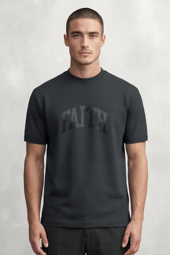 Faith Arc, Ανδρική Μπλούζα T-Shirt σε Iron Grey Χρώμα