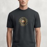 Maison Beverly Hills, Casual Μπλούζα T-Shirt σε Iron Grey Χρώμα