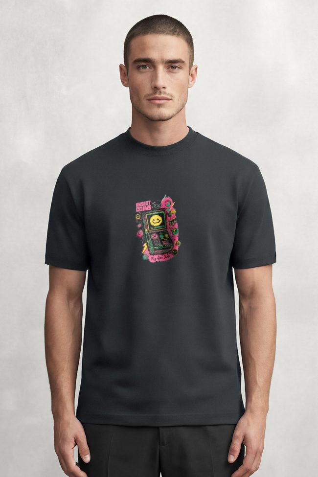 Insert Coins After Dark, Graphic T-Shirt σε Iron Grey Χρώμα